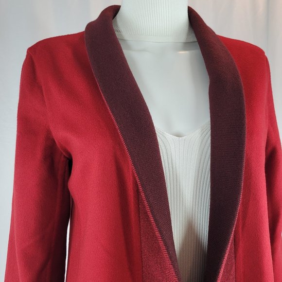 NWT Akris Red Reversible Open Cardigan - Picture 6 of 9